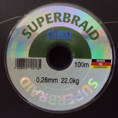 Climax Super Braid #Grey 0,28 mm 48lb 100 m