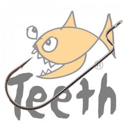 Teeth Offset Shank Worm Round Bend #3/0 - 5 pack