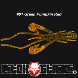 Pitch and Strike Zelus Craw #001 Green Pumpkin Red