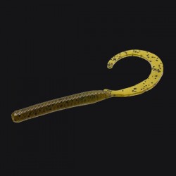 Curly Tail Worm 4'' col.025 Green Pumpkin