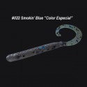 Curly Tail Worm 4'' col.022 Smokin' Blue "Color Especial"
