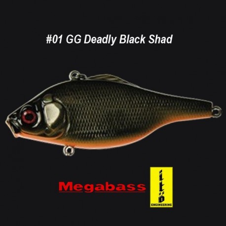 Megabass Vibration-X Ultra RI #01 GG Deadly Black Shad