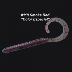 Curly Tail Worm 4'' col.119 Smoke Red "Color Especial"