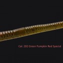 Shakey Head Worm 5'' col.202 Green Pumpkin Red Special