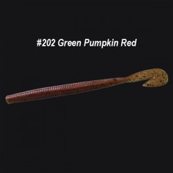 Zoom Ultra-Vibe Speed Worm 6'' #202 Green Pumpkin Red "Especial"