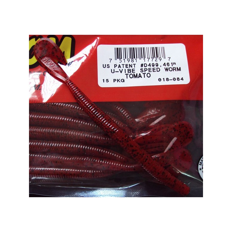 Zoom Ultra-Vibe Speed Worm 6'' col.084 Tomato Especial - Bass