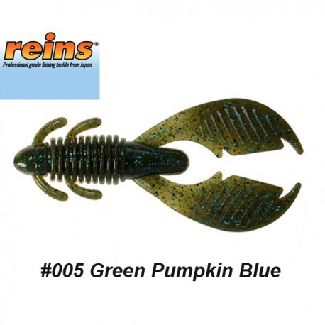Reins AX Craw 3.5" #005 Green Pumpkin Blue