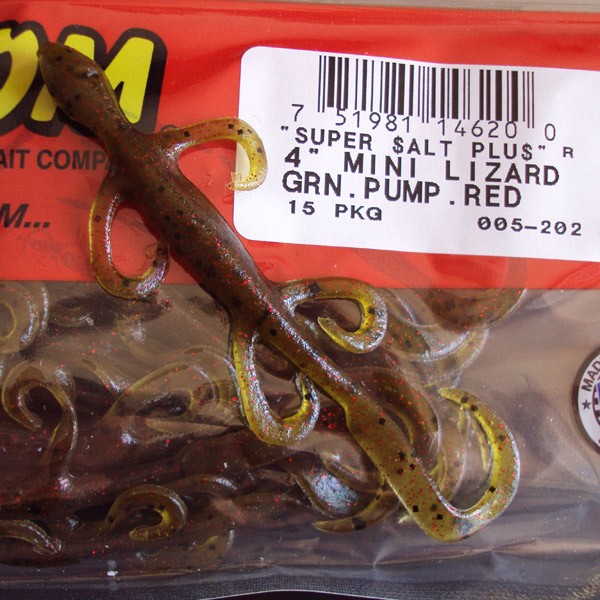 Zoom Mini Lizard 4'' col.202 Green Pumpkin Red Special Color - Bass  Fishing Store, SL