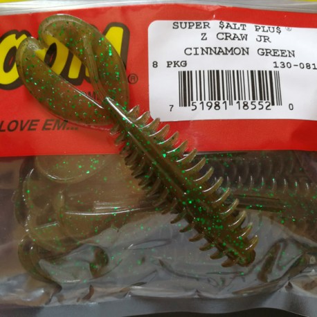 Zoom Z Craw Jr 081 Cinnamon Green Special Color Bass Fishing Store Sl